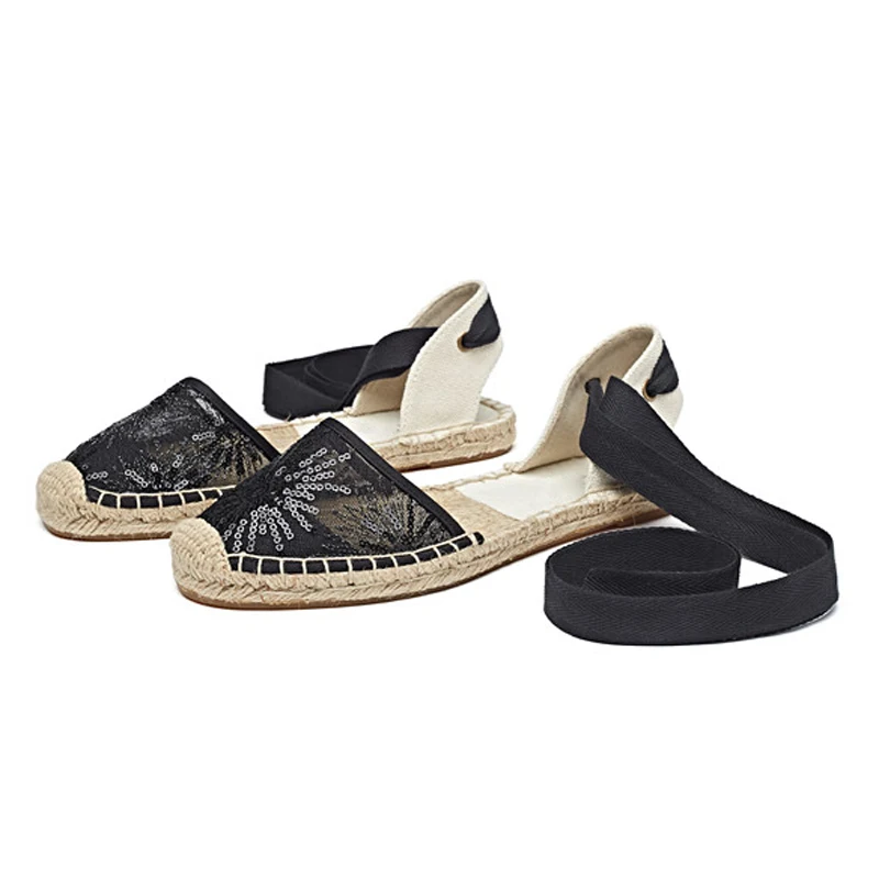 Canvas Summer Women's Espadrille Sandals Flats Ankle Strap Hemp Bottom Fisherman Women Shoes For 2018 SpringAutumn Women Loafer (12)