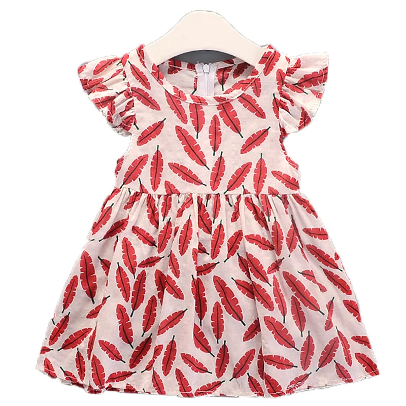 

Summer Girl Short Sleeve Minnie Floral Dress Baby Girl Dress 2019 Beach Wedding Birthday Party Dress Cotton Baby Girl Clothes
