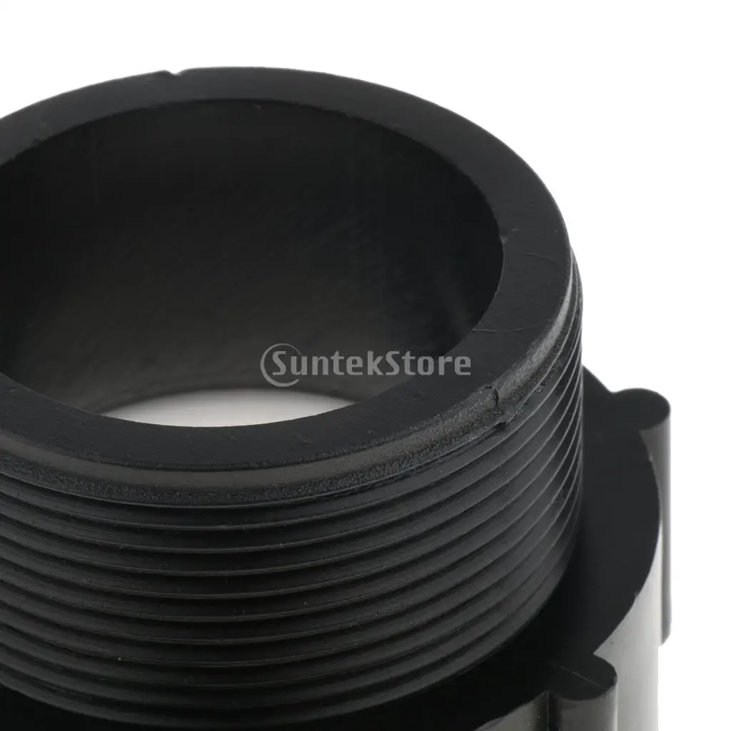 Solid 2' IBC Tote Tank Valve Adapter for DN50 BSP Thread Hose Pipe Plastic, Coarse Thread to Fine Thread