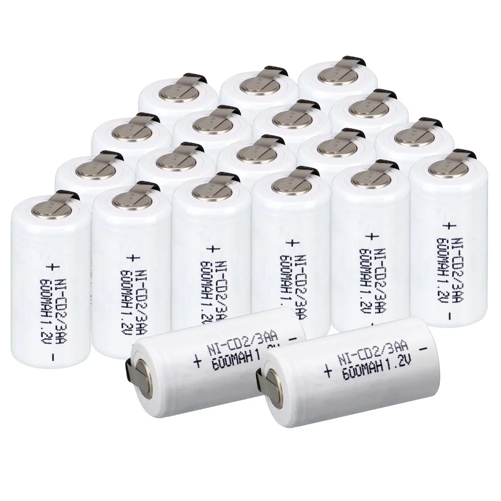 2 ~ 16 шт Anmas Power 1 V 600mAh Ni CD 2/3 AA ni cd аккумуляторная батарея белые