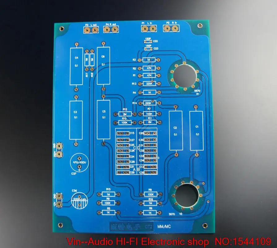 

1PCS VIN CT2 tube phono MM applicable enlarged empty board FREE SHIPPING