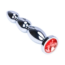 Sex Toys for Women and Men Long Butt Plug 13.8CM Big Size Jewel Anal Plug Adult Prostate Massage Erotic Metal Anal Beads Dildo