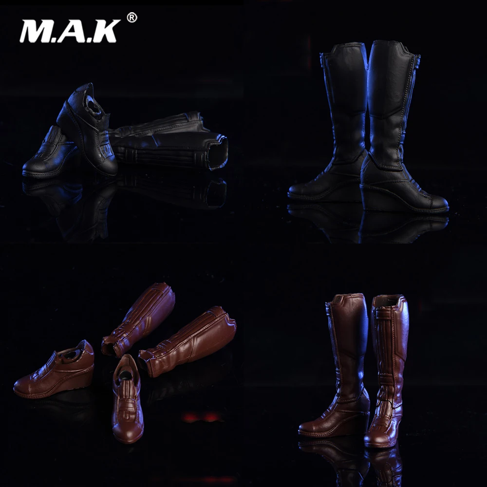 

1/6 Scale Female Shoes Combat Boots dual use Long/Short Solid Feet Inside Model for 12'' Remove Feet Action Figure Accessory