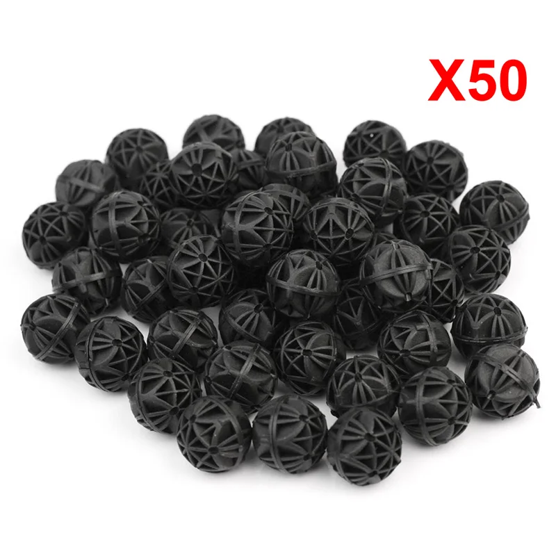 

16mm/26mm/36mm Plastic + Spongia Black Aquariums Accessories Biological Bio Balls Aquarium Pond Fish Tank Canister Filt