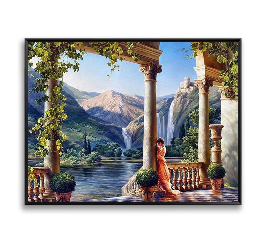 

Abstract Oil Painting Coloring By Numbers DIY Picture Greek Goddess Wall Art Canvas Paint Home Decor Landscape Woman DIY-187