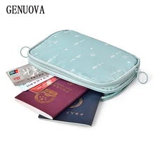 Путешествия двухэтажный кредитной карты бумажники, подходят для паспорта Сумка для документов многофункциональная цифровая сумка Повседневное карман для удостоверения личности-Обложка для паспорта