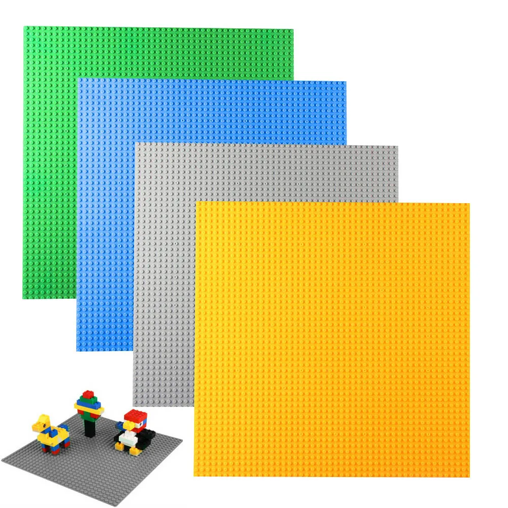 

4PCS/Lot 40*40cm 10 Colors Small Bricks Baseplate 50*50 Dots Compatible With Legoed figure DIY Building Blocks For Children