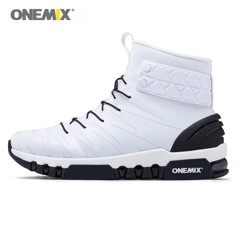Onemix ботинки для мужчин кроссовки мужские высокие светильник Crosser фитнес уличные беговые кроссовки удобные кроссовки для бега