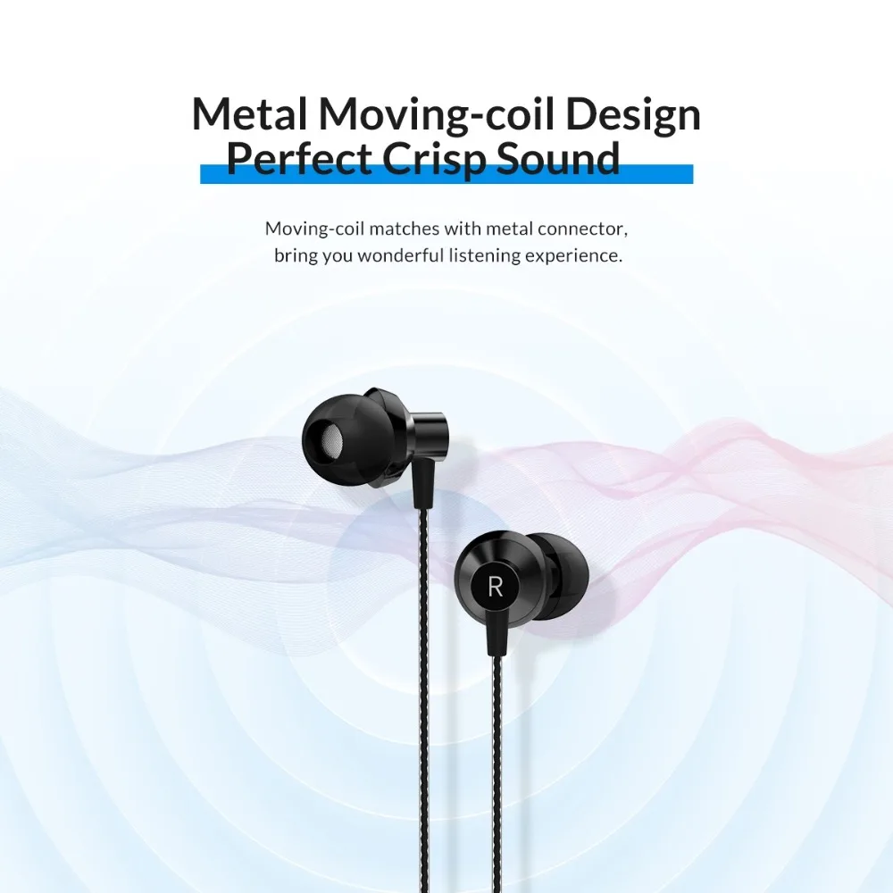  ORICO In-ohr Kopfhörer Metall Bass Ohrhörer Sound Hohe Qualität Musik 35mm Sport Kopfhörer für iPho