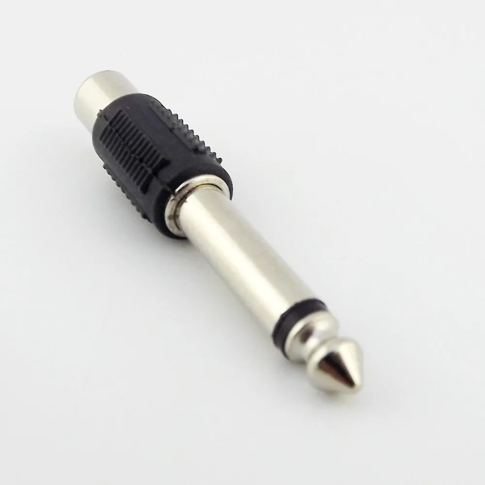 

3pcs 6.35mm 1/4" Mono Male Plug to RCA Phono Female Jack Audio Adapter Connector