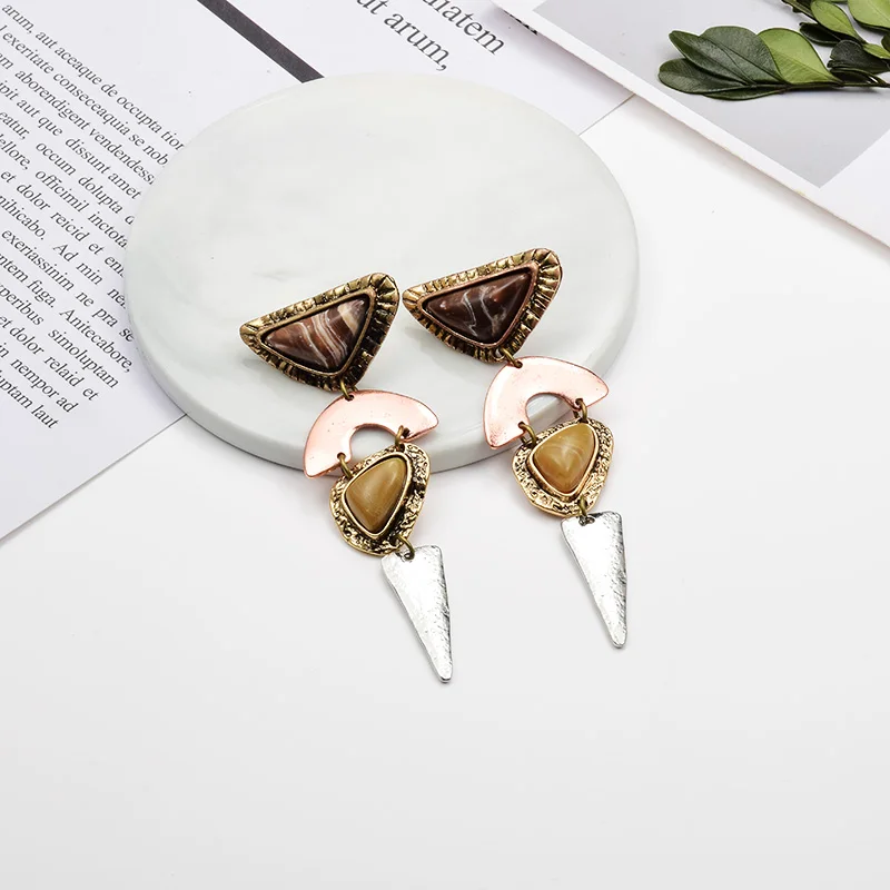 

2019 Statement ZA New Arrive Vintage Rhinestone Drop Earrings High Quality Dangle Long Earrings For Women Pendientes Jewelry