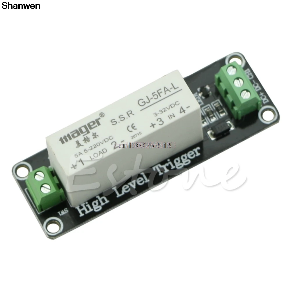 

BGEKTOTH1 Channel SSR Solid State Relay Module High-low Trigger 5A For Arduino Uno R3