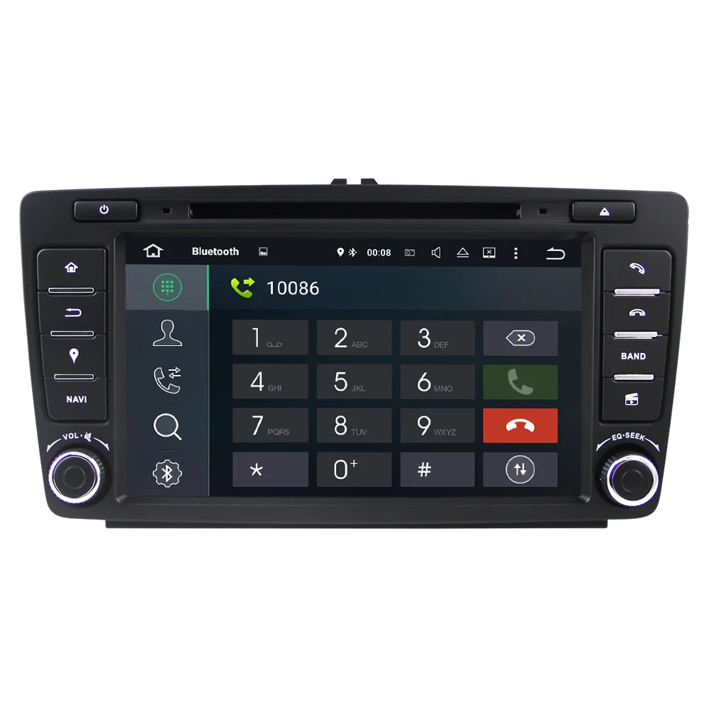 Eunavi 2 din Android 9.0 Car dvd radio Player GPS Navigation For Skoda Octavia 2014 2015 A7 Stereo