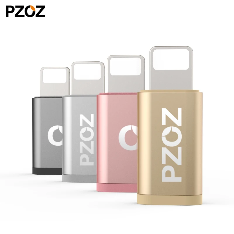 

PZOZ Micro USB Female To For iphone 8 Pin Male Sync And Charging Adapter For Iphone 6 7 8 X Converter OTG Portable For IPad