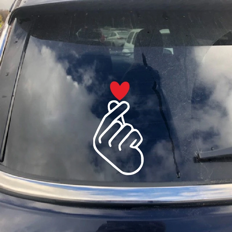 finger heart vinyl car stickers