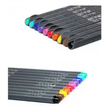 10 цветов/набор разноцветных ручек для рисования 0,38 мм тонкая ручка-лайнер для рисования набор креативного волокна перо Рисование акварелью маркер