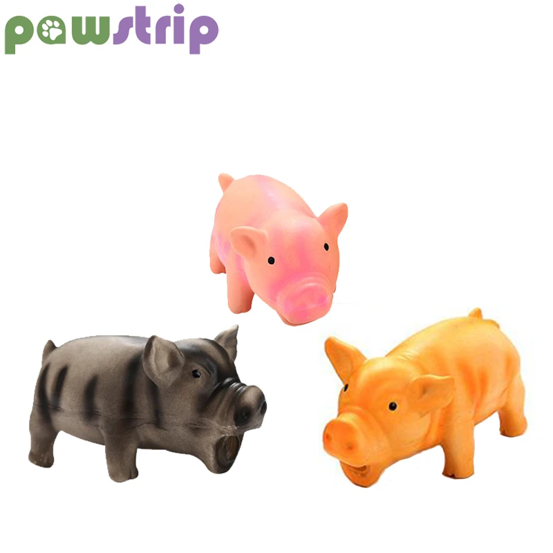 Pawstrip 3 цвета кричащая свинья собака игрушки натуральный латекс со звуком игрушка