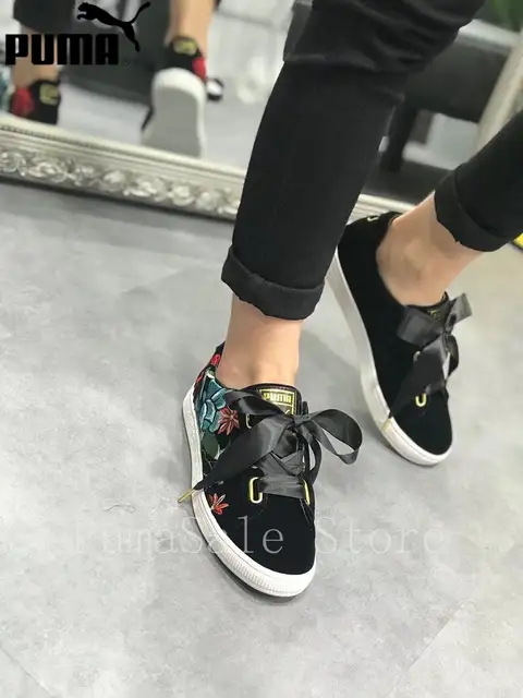 puma basket heart hyper embroidery pour femme puma basket heart hyper embroidery pour femme
