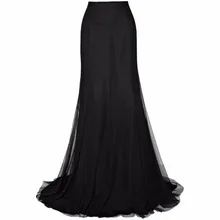 New Arrival Mermaid Tulle Skirt Custom Made Floor Length Full Length Skirt Long Maxi Black Tutu