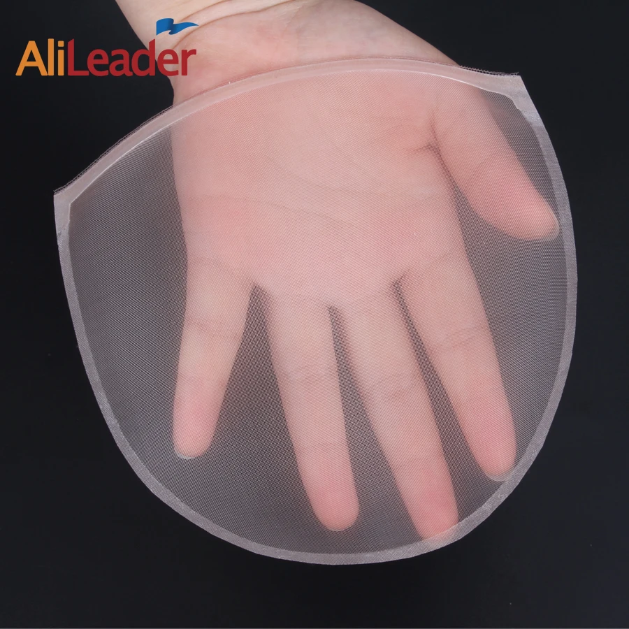 AliLeader Professional Good Quality 5*5 Swiss Lace Wig Cap Net Nude Mono Cap Net Basement Net Finished U Part Mono Cap Tools