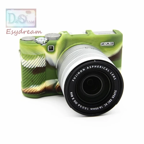 Резиновый силиконовый чехол Защитная мягкая рамка для Fuji Fujifilm XA3 X-A3 XA10 X-A10 камера - Цвет: Camouflage