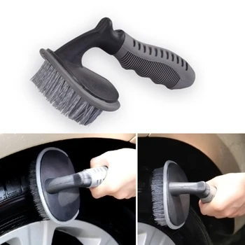 

by DHL or Fedex 50pcs Car Tyre Cleaning Brush Wheel Hub Brush Car Washing Tool Anti-Slip/Freezing Handle Washing Brush cheapest