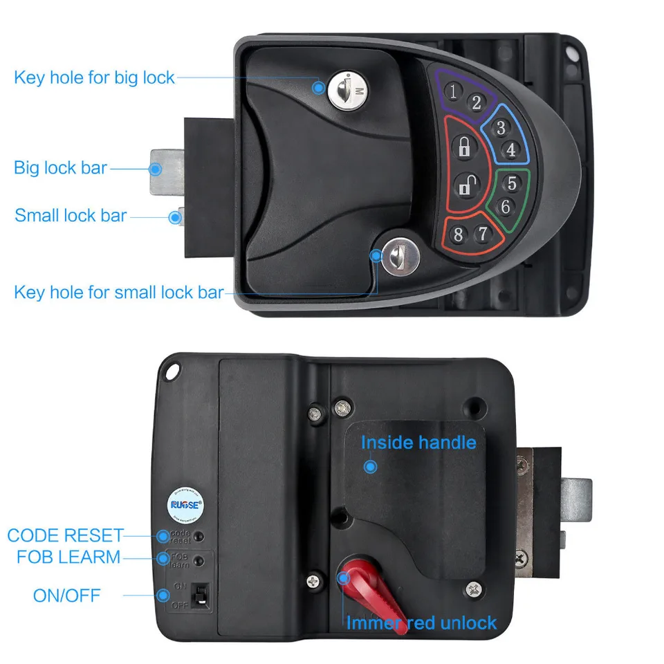 Rv Keyless Handle Door Lock For Camper Trailer Latch With