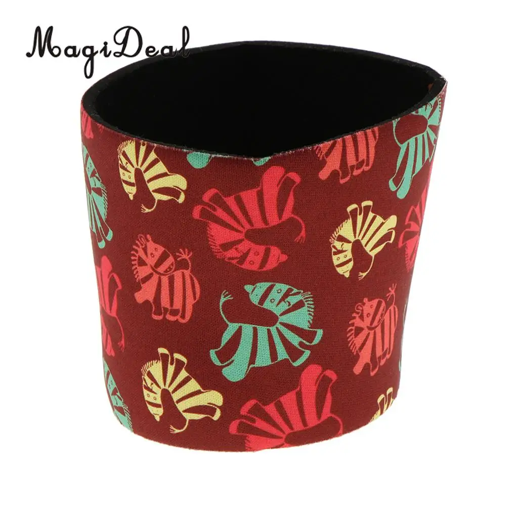 Cute Animal Puppy Zebra Prints Neoprene Beer Can Cooler Sleeve Insulated Reusable Coffee Cup Sleeve