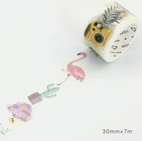 Клейкая лента для маскировки бумаги с милыми принтами васи лента для рукоделие Подарочная упаковка Скрапбукинг и ремесло - Цвет: H