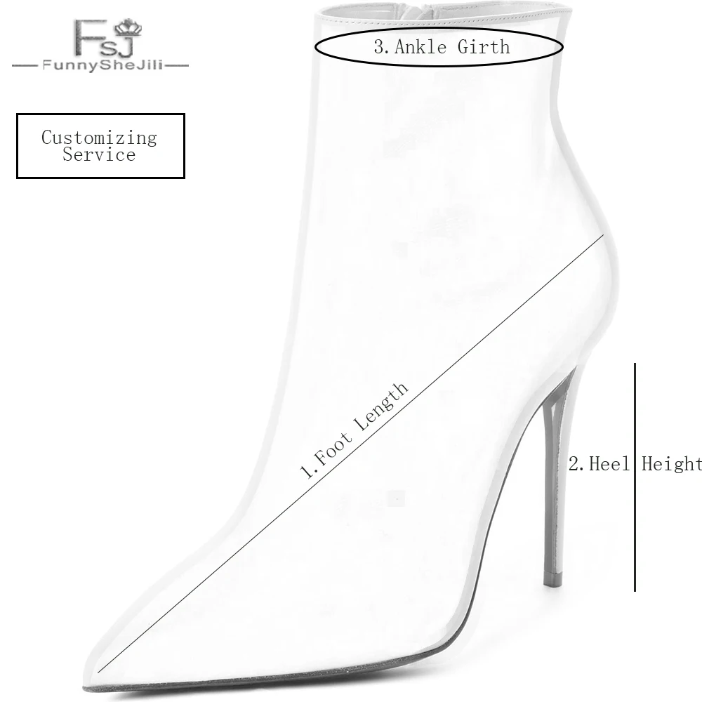 

100 mm Thin Heels Red Bottom Shoes Ankle Boots Woman Dress Size 40 With Red Sole So Kate Bootie Customize Any Color&Heel Height