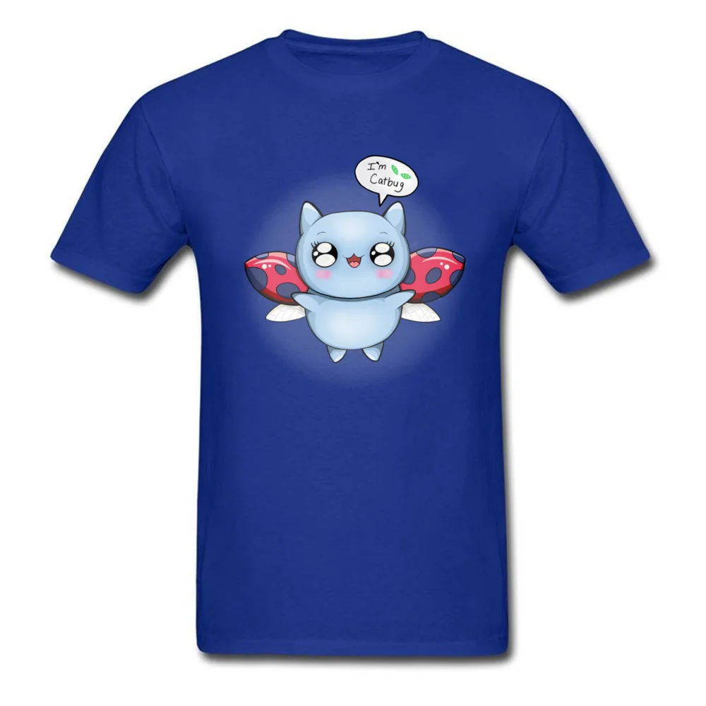 Im Catbug Designer Men T-shirts O-Neck Short Sleeve 100% Cotton Tops & Tees Casual T-Shirt Drop Shipping Im Catbug blue