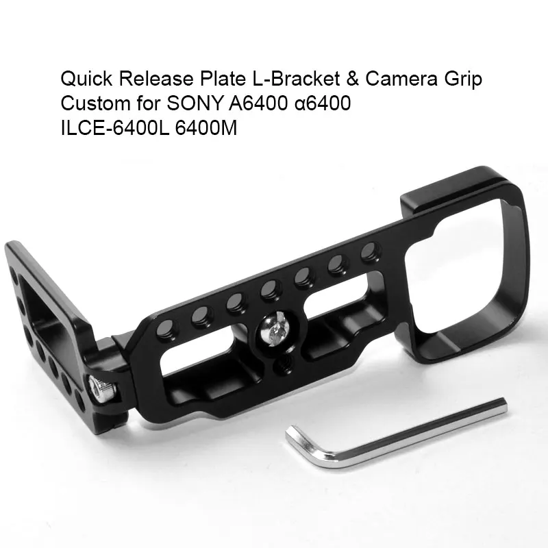 L Quick Release Plate Base Camera Holder Bracket Hand Mount Grip