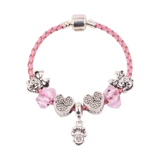 Оригинальная Милая подвеска «Микки мауз» бусины Минни детский подарок высокого качества DIY подходит для женщин браслет Европейская мода ювелирные изделия