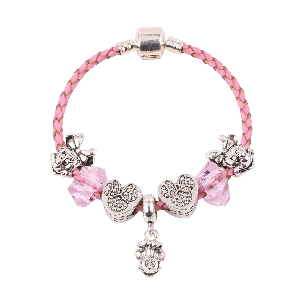 

Original Cute Mickey Pendant Minnie Beads Children High Quality Gift DIY Suitable for Women Bracelet European Fashion Jewelry