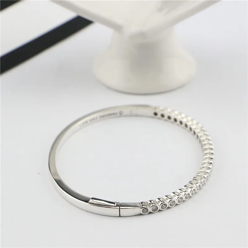 

100% 925 Sterling Silver Basic Chain Overlapping Spots Snake Clasp Bracelets Fit Charms Beads & Pendants For Women BB032