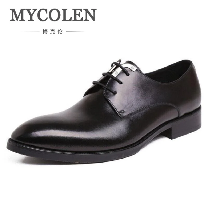 

MYCOLEN Italian Luxury Brand Mens dress shoes autumn comfort Business Male Dress shoes red brown men's shoes zapatos hombre