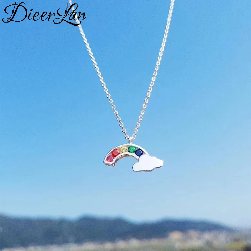 Summer New Trendy 925 Sterling Silver Cloud Necklaces for Women Bridal Party Wedding Statement Jewelry Kolye Collares
