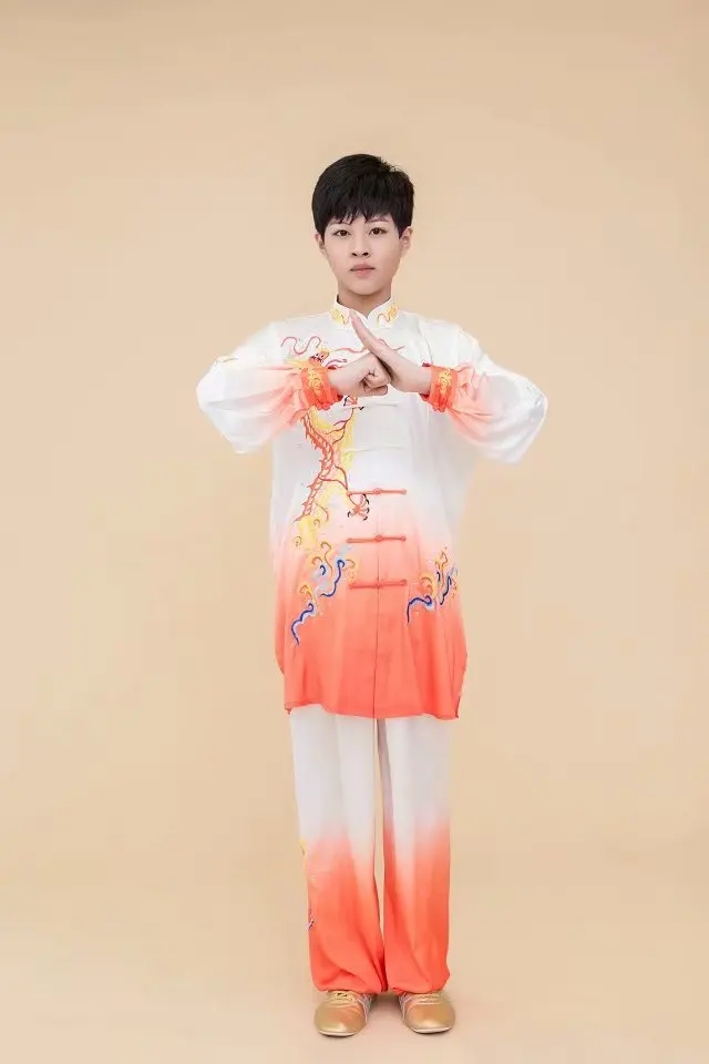 Wushu taichi одежда тайцзи changquan Униформа боевых искусств соревнование вышитая kungfu