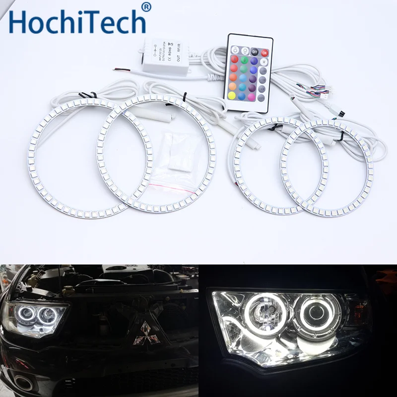 

For Mitsubishi Challenger Pajero Sport 2008 2009-2014 Multi-color Led Angel Eyes Kit RGB Halo Rings Daytime Running Light DRL