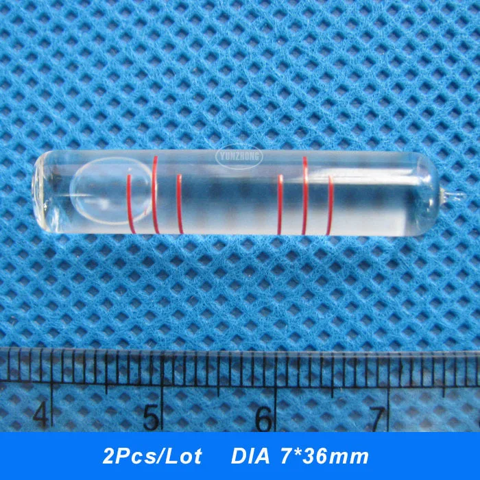 2Pcs/Lot Size 7*36mm High Precision Glass Level glass level bubble Cylindrical Bubble Spirit White Water | Инструменты