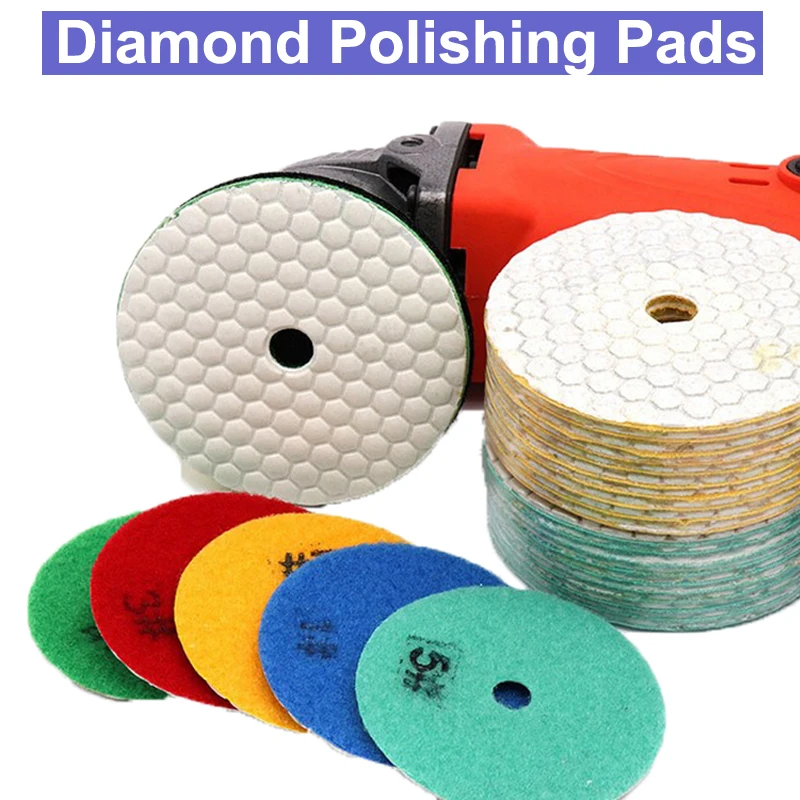 URANN 80mm 100mm Diamond Dry Polishing Pads Sanding Disc Polishing