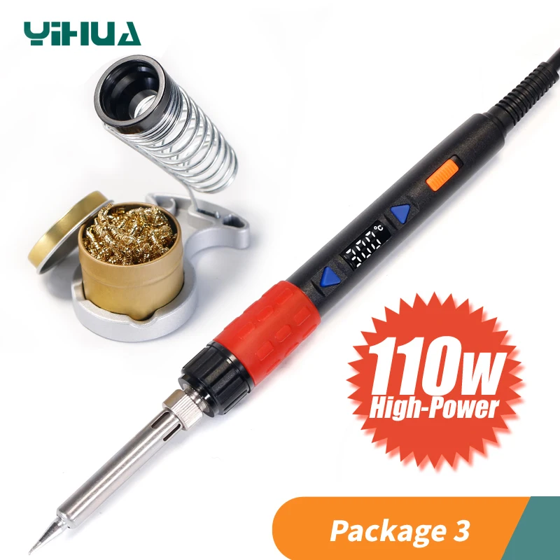 YIHUA 928D III 65 Вт 90 110 большой мощности дополнительный паяльник Регулируемый цифровой