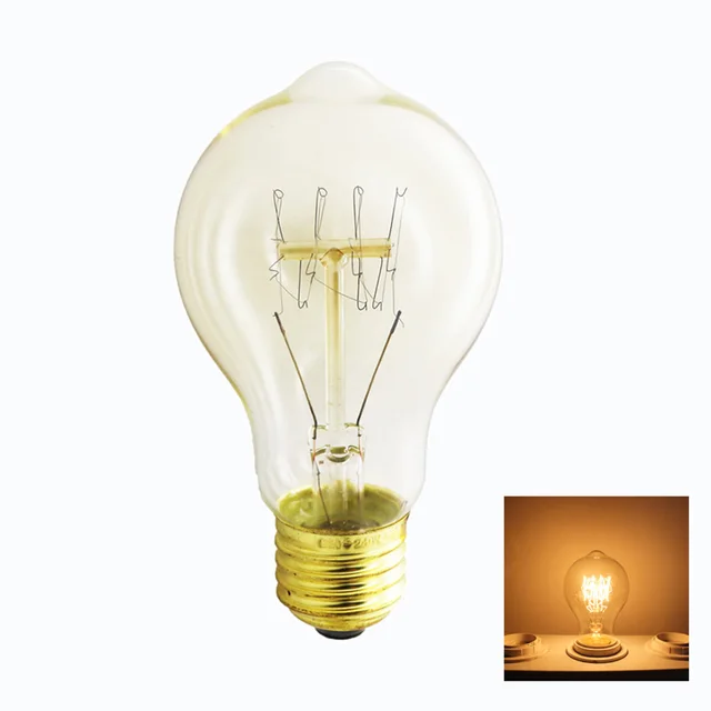 Us 1 97 Light Bulb Vintage A19 Retro Edison Lamp E27 Incandescent 220v Flame Lights Outdoor Lighting Lampadina Dimmable In