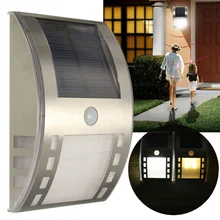 Высококачественный водонепроницаемый 3 светодиодный светильник на солнечных батареях с датчиком движения, наружный настенный светильник для сада