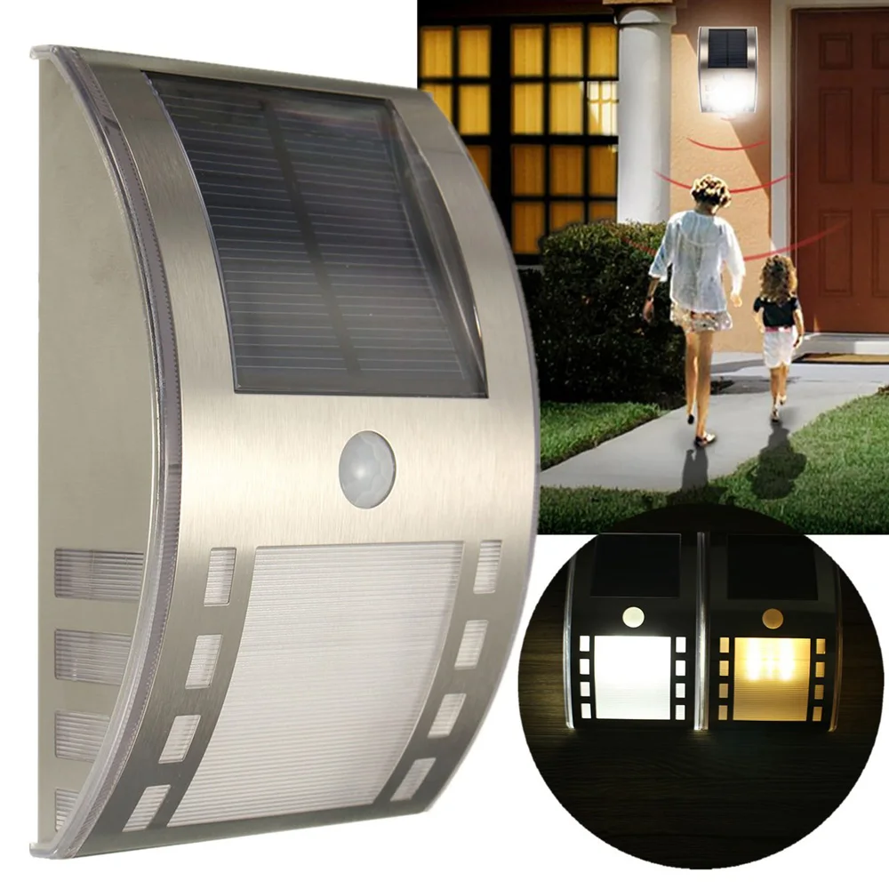 

High Quality Waterproof 3 LED Solar Power PIR Motion Sensor Outdoor Garden Wall Light