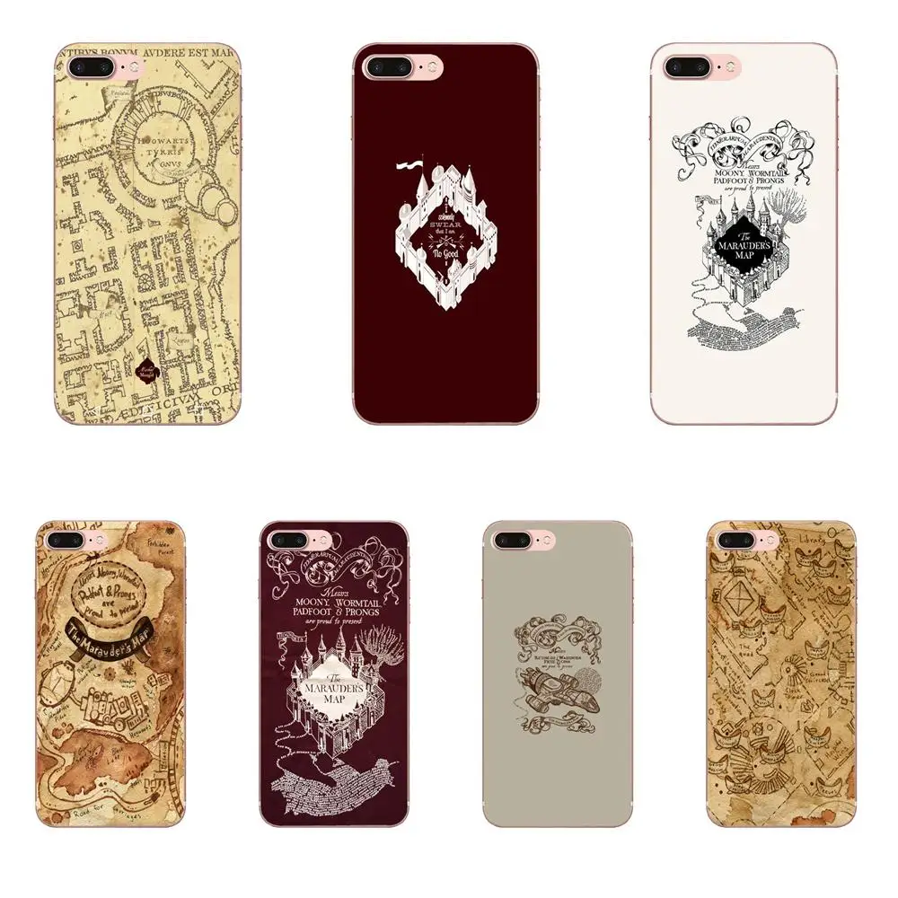 Чехол для телефона карта Marauders Apple iPhone X XS Max XR 4 4S 5 5C 5S SE 6 6S 7 8 Plus | Мобильные телефоны