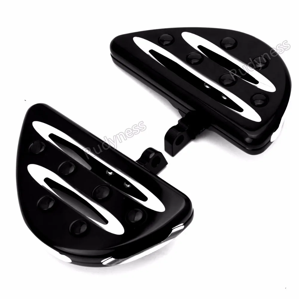 Black CNC Deep Cut Male Mount Foot Pegs Floorboard For Harley Touring Street Glide FLH Road King and Dyna Sportster XL Black CNC Deep Cut Male Mount Foot Pegs Floorboard For Harley Touring Street Glide FLH Road King and Dyna Sportster XL
