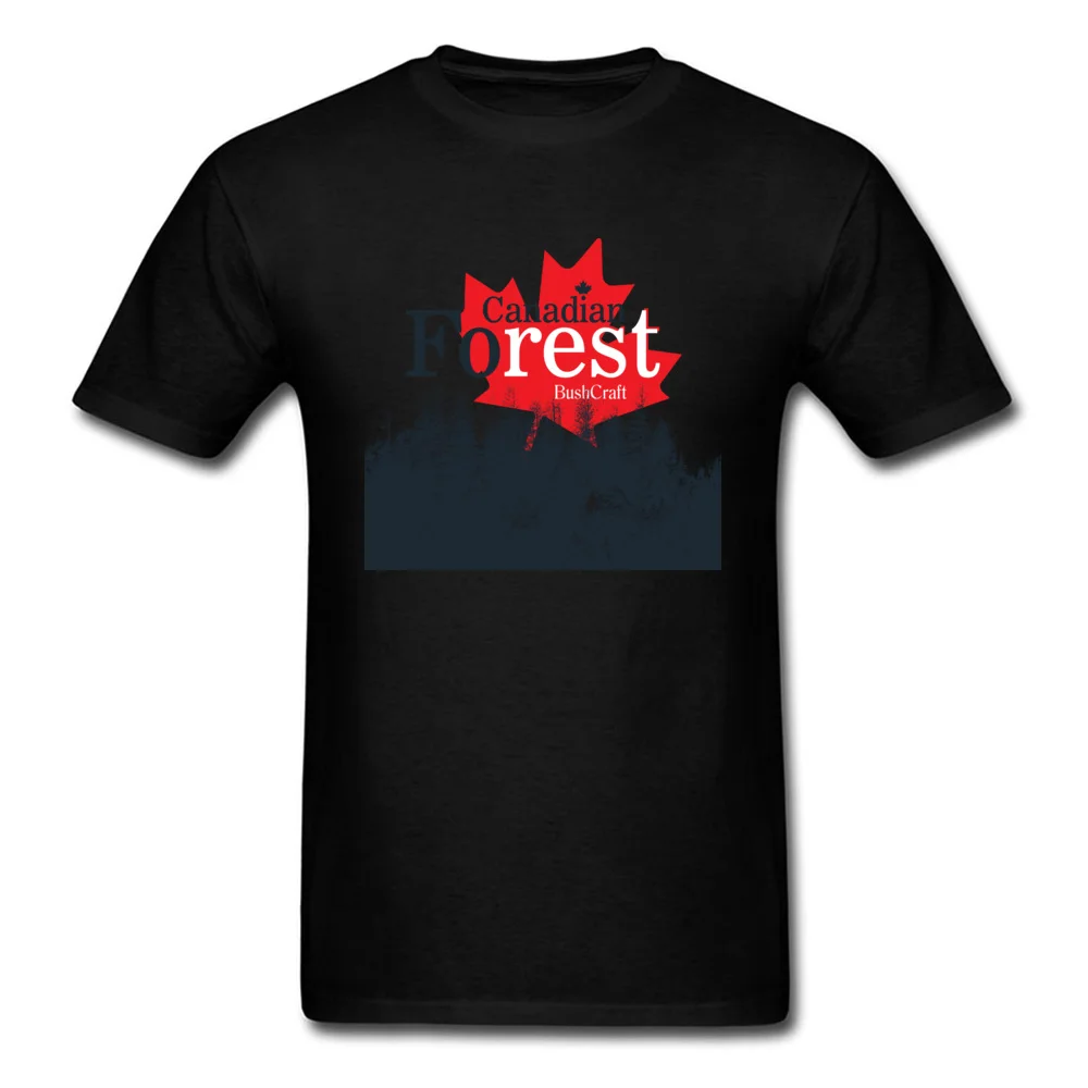 Canadian Forest BushCraft T-shirts for Men Casual Labor Day Tops Tees Short Sleeve Family Camisa Tshirts Crew Neck 100% Cotton Canadian Forest BushCraft black