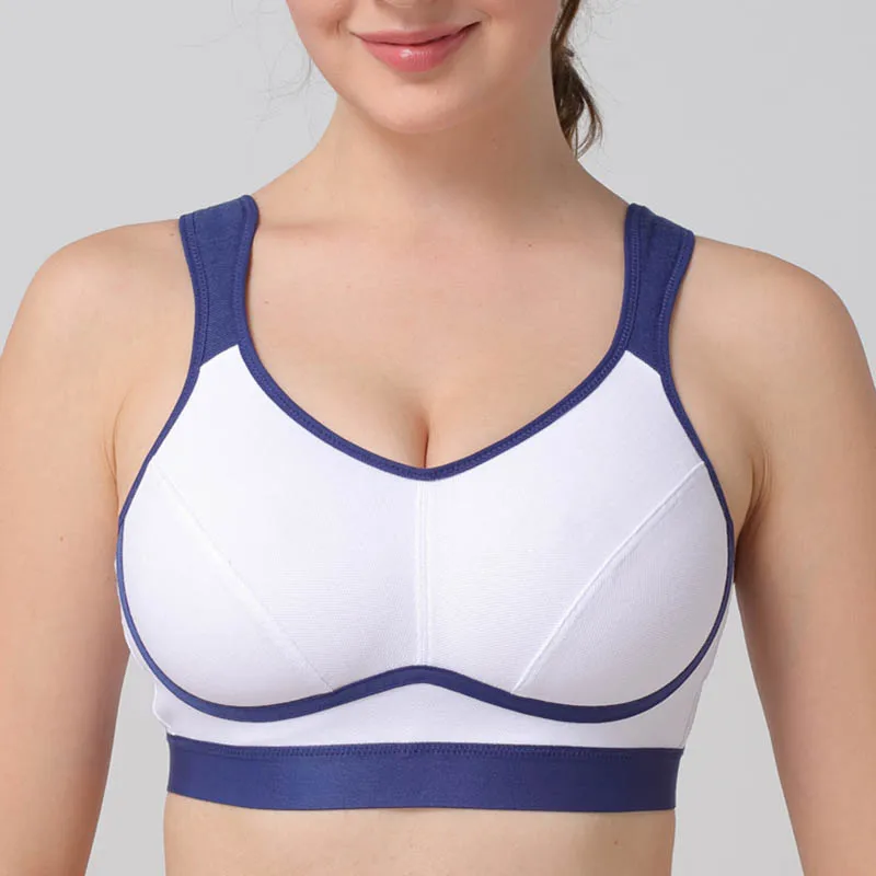 

Women's High Impact Support Bounce Control Workout Plus Size Sports BraFull Cup Ultra-thin no Steel Ring Fat MM Sports Bra