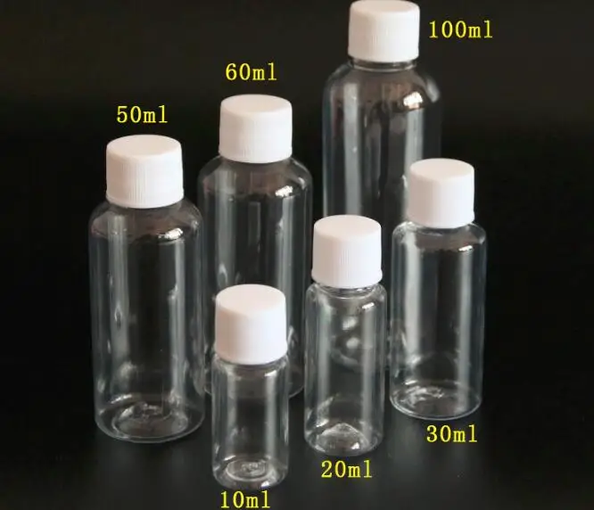 

5PCS/LOT 10ML 20ML 30ML 50ML 60ML 100ML Plastic Bottle Cosmetic container travel kits portable PET lotion cream